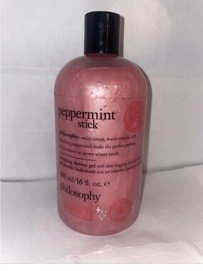 PHILOSOPHY PEPPERMINT STICK HYDRATING SHOWER GEL BATH BODY WASH 16 oz NEW SEALED